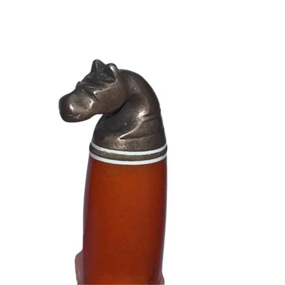 Vintage Iisakki Jarvenpaa Finnish Puukko Knife Horse Head Pommel Galalith Handle